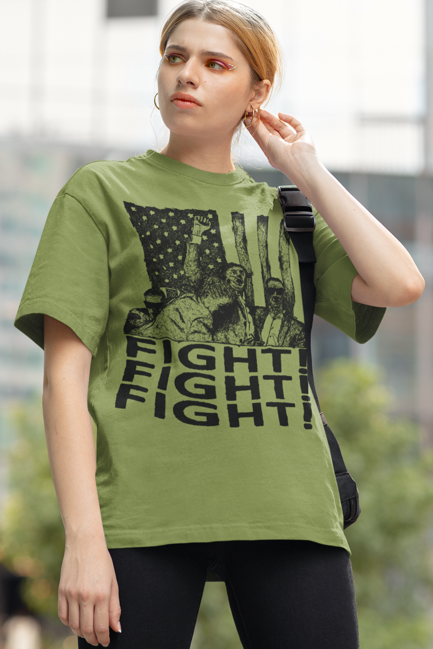 Donald Trump Fist Pump - Fight Fight Fight T-Shirt