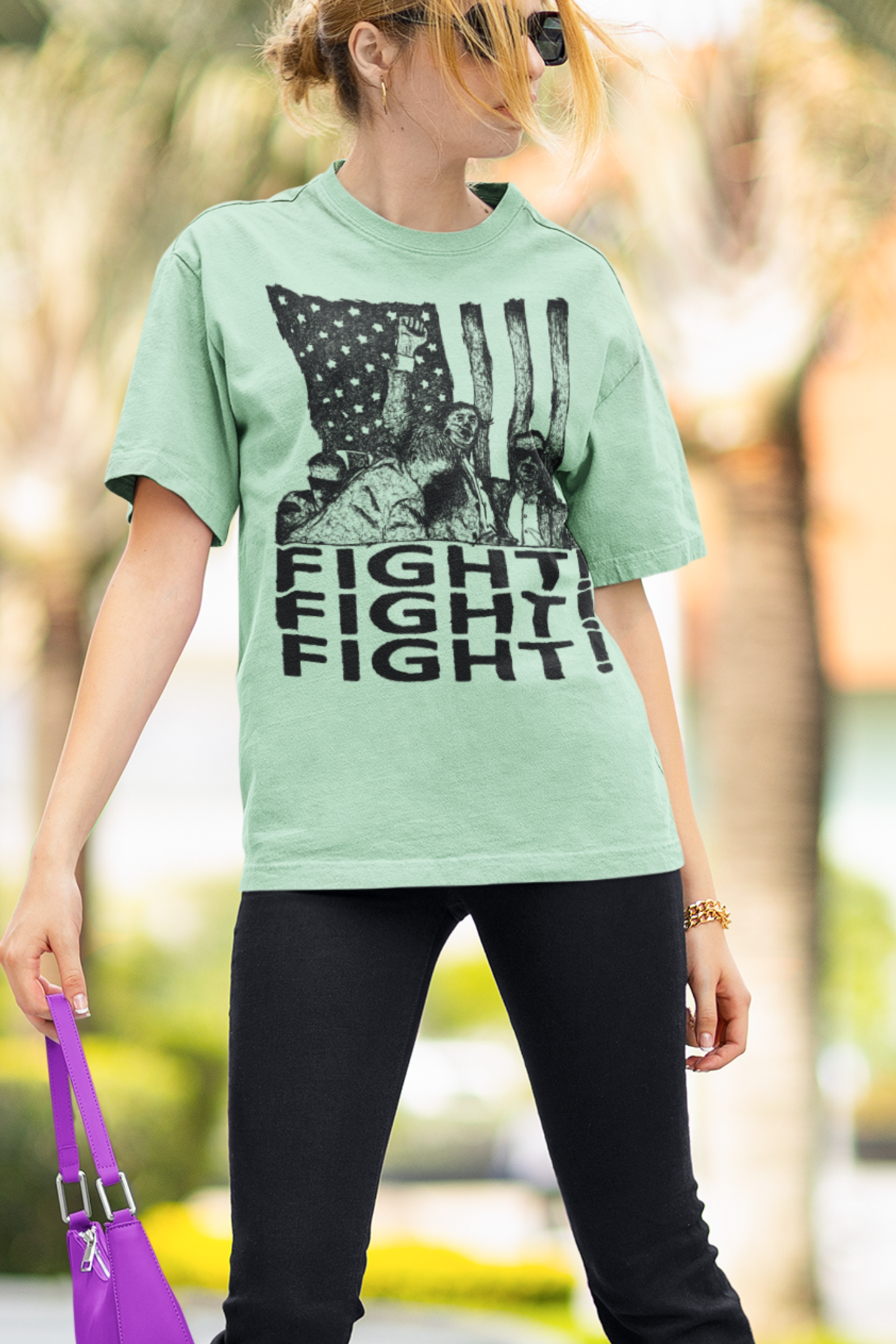 Donald Trump Fist Pump - Fight Fight Fight T-Shirt