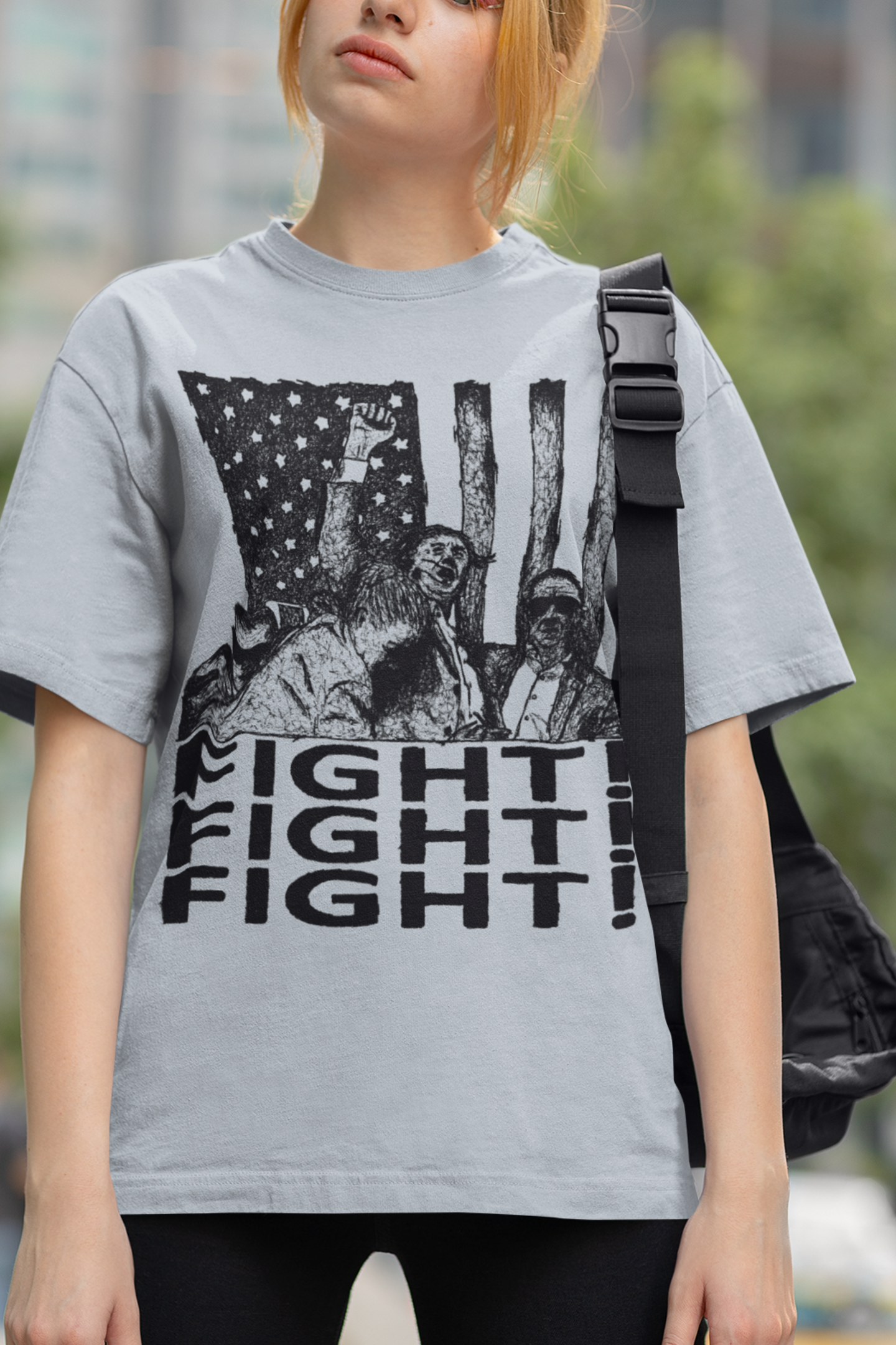 Donald Trump Fist Pump - Fight Fight Fight T-Shirt