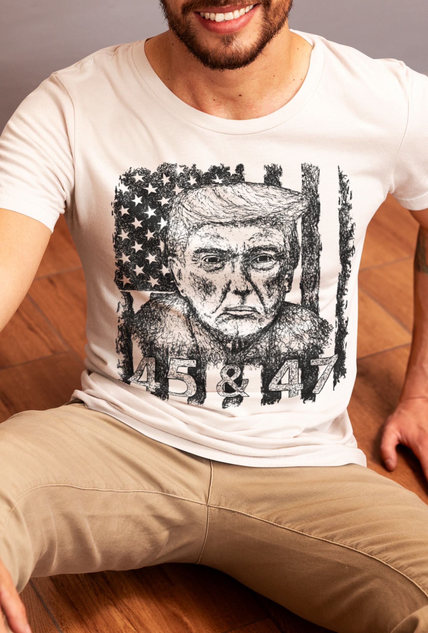 Donald Trump Shirt 45 and 47 T Shirt Gift for Men MAGA Gift for Women Patriotic Shirt Designs American Flag Shirt Trump 45 47th President